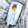thumbnail image 4 of Sunflower Autism Choose Kind Tumbler, Colorful Daisy Flower Tumbler, Autism Warrior Tumbler, Travel Mug, Gift For Men, Women, Family Member, 4 of 6