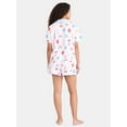 thumbnail image 2 of Way to Celebrate Women's Notch Collar Top and Shorts Pajama Set, 2-Piece, Sizes XS-3X, 2 of 4
