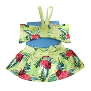 Vibrant Life Pet Swimsuit Bikinis Dog Costume Summer Dresses Beach Skirts Clothes Apparel PuppyHibiscus Pattern S