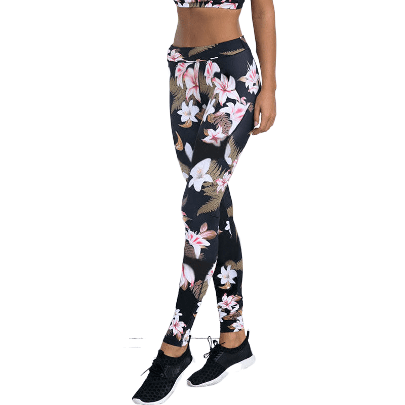 Fortune Women Floral Yoga Pants Sports 