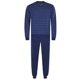 thumbnail image 1 of hajo conjunto de pijama para hombre - largo, puños, cuello en V, Klima-Light, mezcla de algodón Azul 5XL (5X-Large), 1 of 3