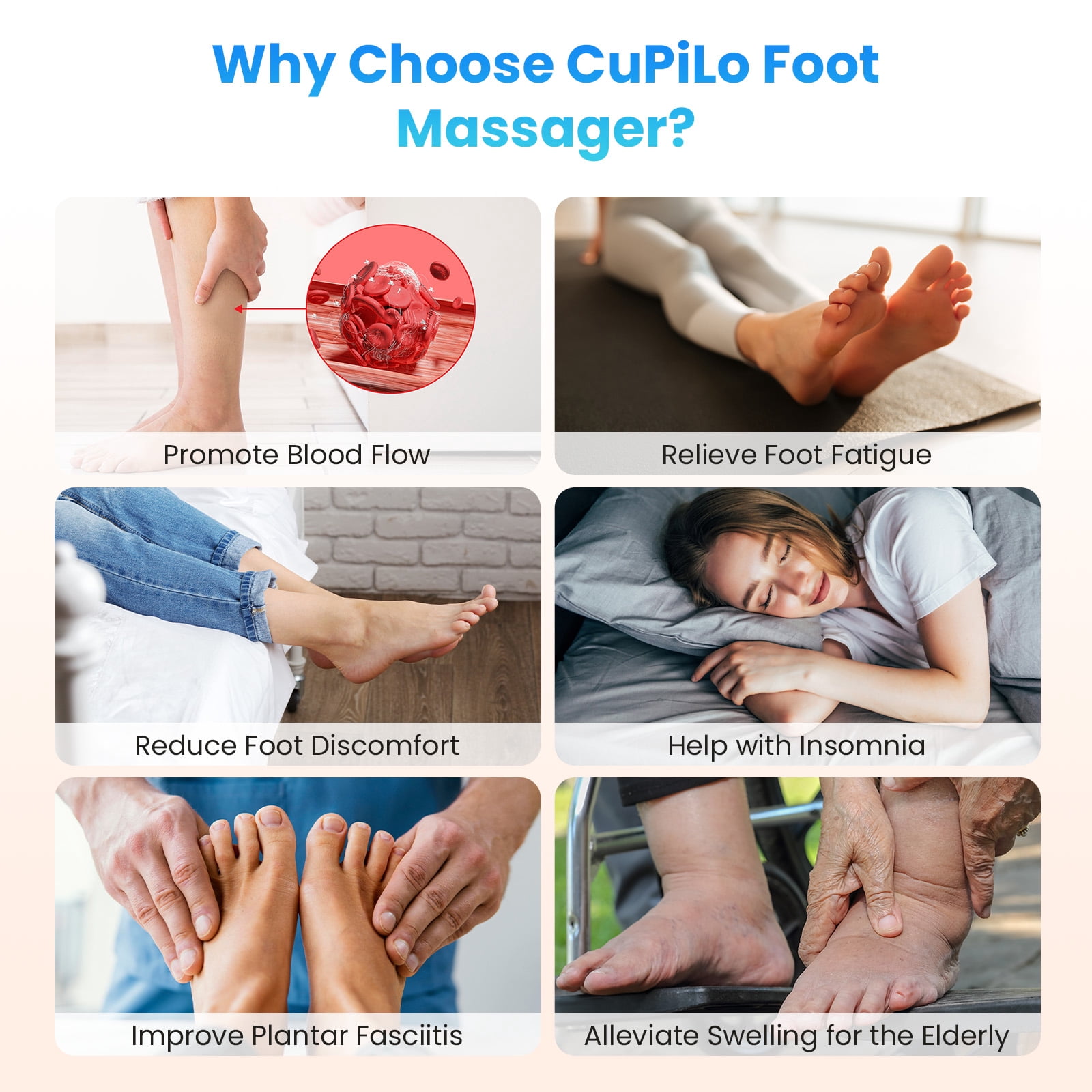 Cupilo Foot Massager Machine with Heat & Remote Control, Shiatsu Deep Kneading Foot Massager for Plantar Fasciitis, Tired Muscles, Neuropathy, Blood Circulation, Birthday Gifts, Size up to 13''