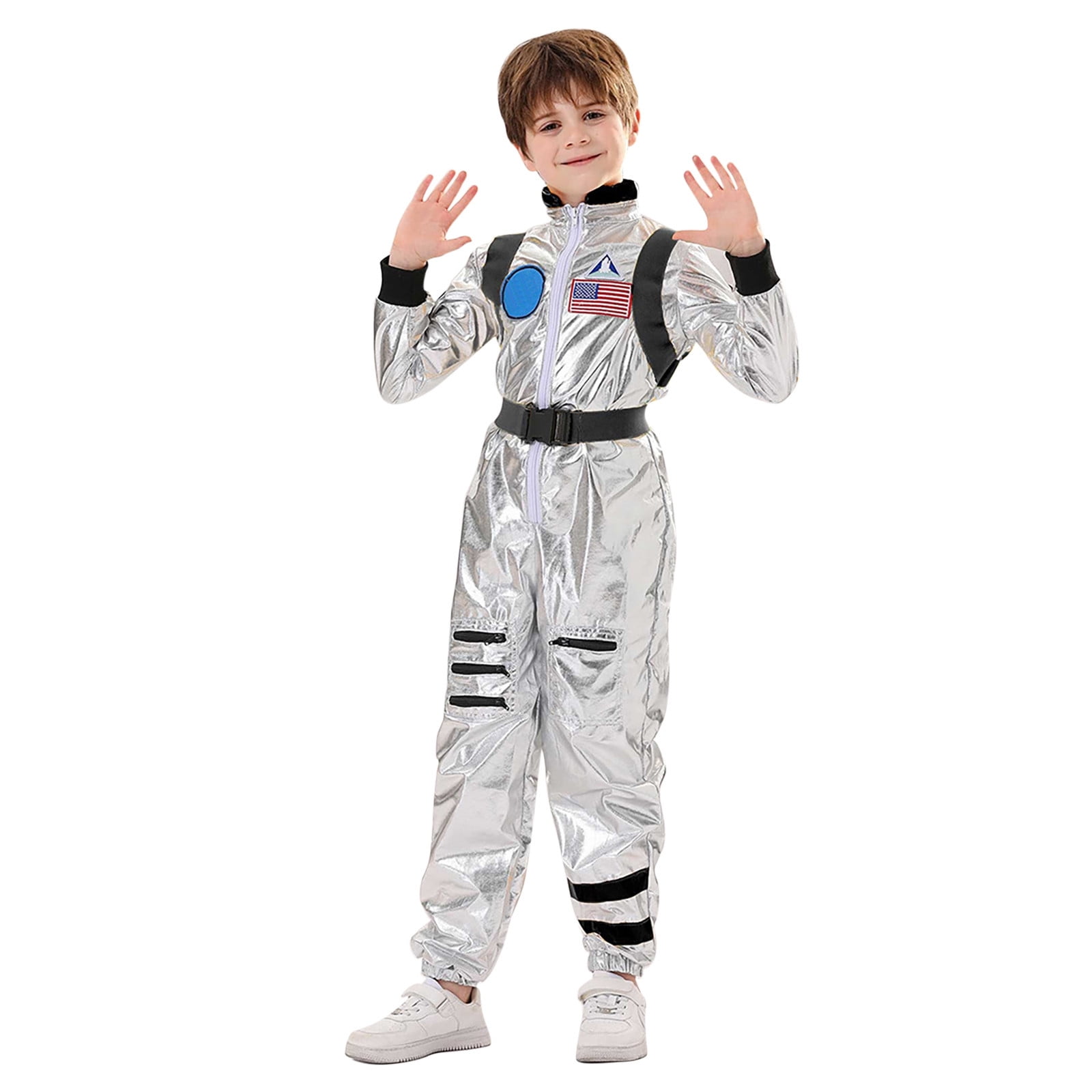 RMGVDSD Kids Astronaut Outfit for Boys Girls Space Jumpsuit Astronaut Carnival Onesie Performance Clothes Romper Bodysuit Cute Outfit