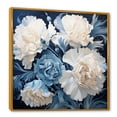 thumbnail image 2 of Designart "Pale Azure Carnation Composition" Carnations Floater Framed Canvas Art Print, 2 of 5