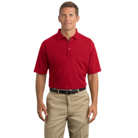 Cornerstone Men's Comfortable Pocket Pique Polo Shirt