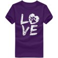 thumbnail image 3 of Babysbule Women's Summer Tops Unisex T-shirt Love Printed Pattern Casual Fashion Soild Color Short Sleeve Tops, 3 of 8