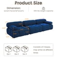 thumbnail image 4 of Magic Home 103.95" Modular Sectional Sofa, Modern Flannel Fabric Deep Seat U-Shaped Cloud Couches Blue Couch for Living Room, Apartment, Office, 3-Seat, Blue, 4 of 12