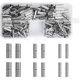 thumbnail image 1 of Conectores a tope sin aislamiento, paquete de 200 Kit de terminación de crimpado de cable de férula de alambre transparente sin soldadura 22-18AWG 16-14AWG 12-10AWG con caja de almacenamiento, 1 of 2