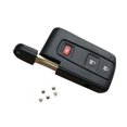 thumbnail image 5 of Anxingo Key Fob Cover Case 2+1 Button with Blank Key Replacement for Toyota Prius 2004-2009 Replacement Shell Keyless Smart Remote Key Case Fob, 5 of 7