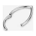 thumbnail image 5 of 16g Surgical Steel Teardrop Septum Hoop Hinged Septum Rings for Women 16 Gauge Silver Septum Jewelry 10mm Septum Ring, 5 of 5