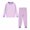 Purple, variant on TIREOW Girls and Boys Thermal Underwear 2 Piece Set Vertical Stripe Crewneck Long Sleeve Top and Matching Pants Loungewear Sleepwear Set