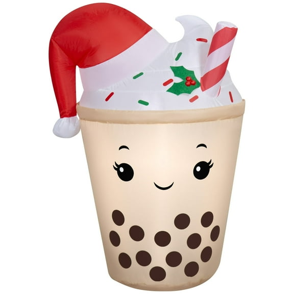 Multicolor Christmas Boba Tea Airblown Yard Inflatable, 39 inch
