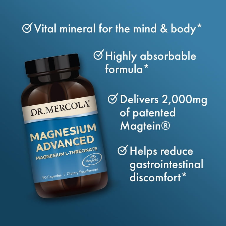 Dr. Mercola Magnesium Advanced, 30 Servings, Dietary Supplement