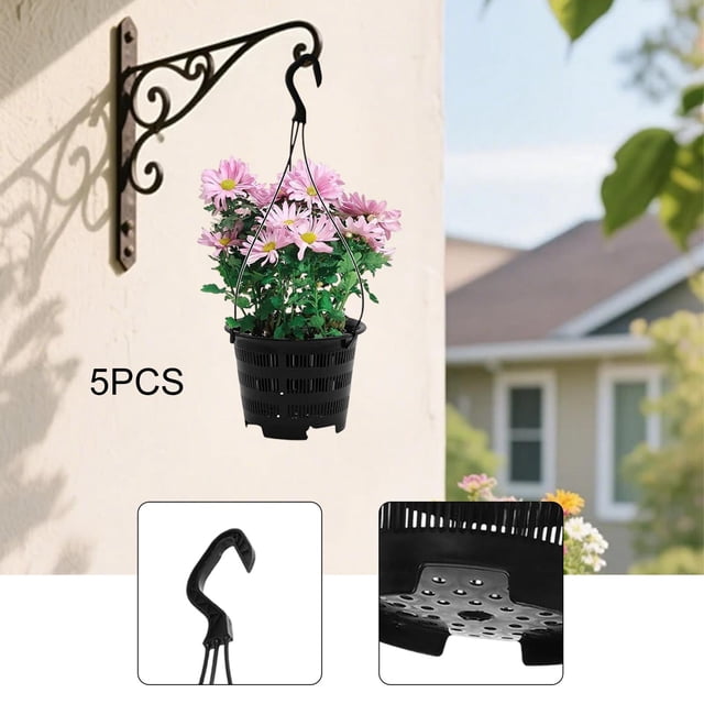 5 macetas colgantes para , macetas pequeñas decorativas y prácticas con gancho para el hogar y el patio.