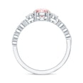 thumbnail image 3 of Rosec Jewels Designer IGI Certified Lab Grown Pink Diamond Engagement Ring 1 Ct - Fancy Pink Color and VS1 Clarity - Pink White Diamond Ring, 925 Sterling Silver, US 4.00, 3 of 9