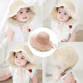thumbnail image 5 of Hukapapa Circunferencia de la cabeza 53 cm sombrero de paja para niños, sombrero para bebé, sombrero para el sol, sombrero de playa, protector solar, sombrero para el sol para niños rosa, 5 of 5