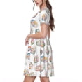 thumbnail image 2 of Daiia Easter eggs with flowers Print Women's Dresses 2025 Trendy Short sleeve Dresses Casual Baggy Flowy Maxi Sun Dresses, 2 of 6