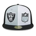 thumbnail image 2 of Men's New Era  Gray/Black Las Vegas Raiders 2023 Sideline 59FIFTY Fitted Hat, 2 of 6