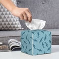 thumbnail image 6 of Tissue Party Shark Cute Box Cover Holder, Square by Xecao - Leather Decorative Organizer for Tabletop, Bathroom, Car, Office, 6 of 8