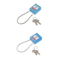thumbnail image 1 of Candado de Bloqueo de Seguridad Cola Azul 2 Piezas con Llave, 1 of 8