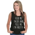 thumbnail image 4 of Feed Me Tacos and Tell Me Im Pretty Tank Top Tee Shirt Women Brisco Brands S, 4 of 6