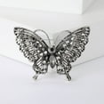 thumbnail image 3 of Grofry Women Brooch Retro Butterfly Shape Rhinestone Decor Anti-slip Suit Coat Collar Hat Scarf Decoration Clothes Pin Prom Party Garment Jewelry, 3 of 8