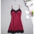 thumbnail image 4 of 2 piezas de pijamas con cuello en mujer Ropa de dormir Lencería de despedida de, 4 of 9