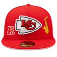 thumbnail image 2 of Men's New Era Red Kansas City Chiefs Team Local 59FIFTY Fitted Hat, 2 of 6