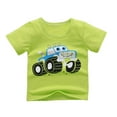 thumbnail image 2 of LSLJS Toddler Baby Boy Clothes Cartoon Print Pattern Short Sleeve Tops+ Casual Shorts Summer Outfits Set, 2 of 5