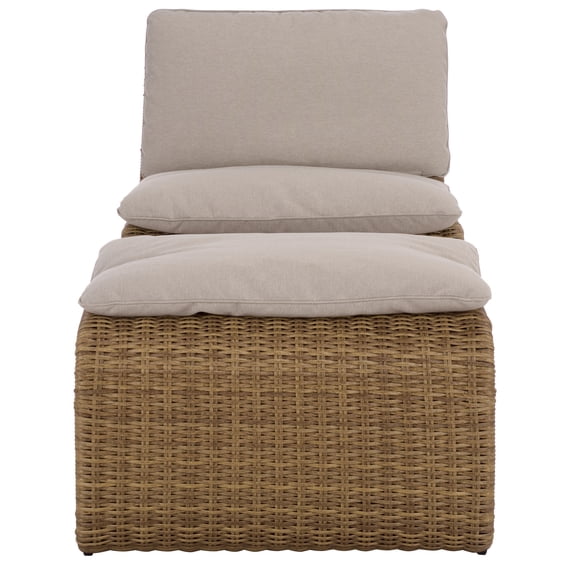 Safavieh Drew Steel Outdoor Lounge Chairs, Natural/Taupe