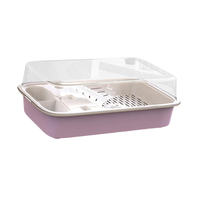 DOLITY Turtle Tank Aquarium Hatching Feeding Box Resting Tortoise Enclosure Starter Violet