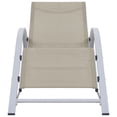 thumbnail image 2 of vidaXL Chaise Longue Textilène et Aluminium Crème, 2 of 5