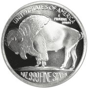 1 Troy oz Buffalo .999 Fine Silver Round