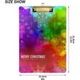 thumbnail image 3 of FMSHPON Snowflake Merry Christmas Xmas Colorful Clipboard Hardboard Wood Nursing Clip Board and Pull for Standard A4 Letter 13x9 inches, 3 of 8