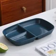 thumbnail image 1 of Divided Dish Diet Reusable Dinner Plate Kitchen Dinnerware Portion Plates For Adults 3 Compartments Microwave Safe Blue, 1 of 6