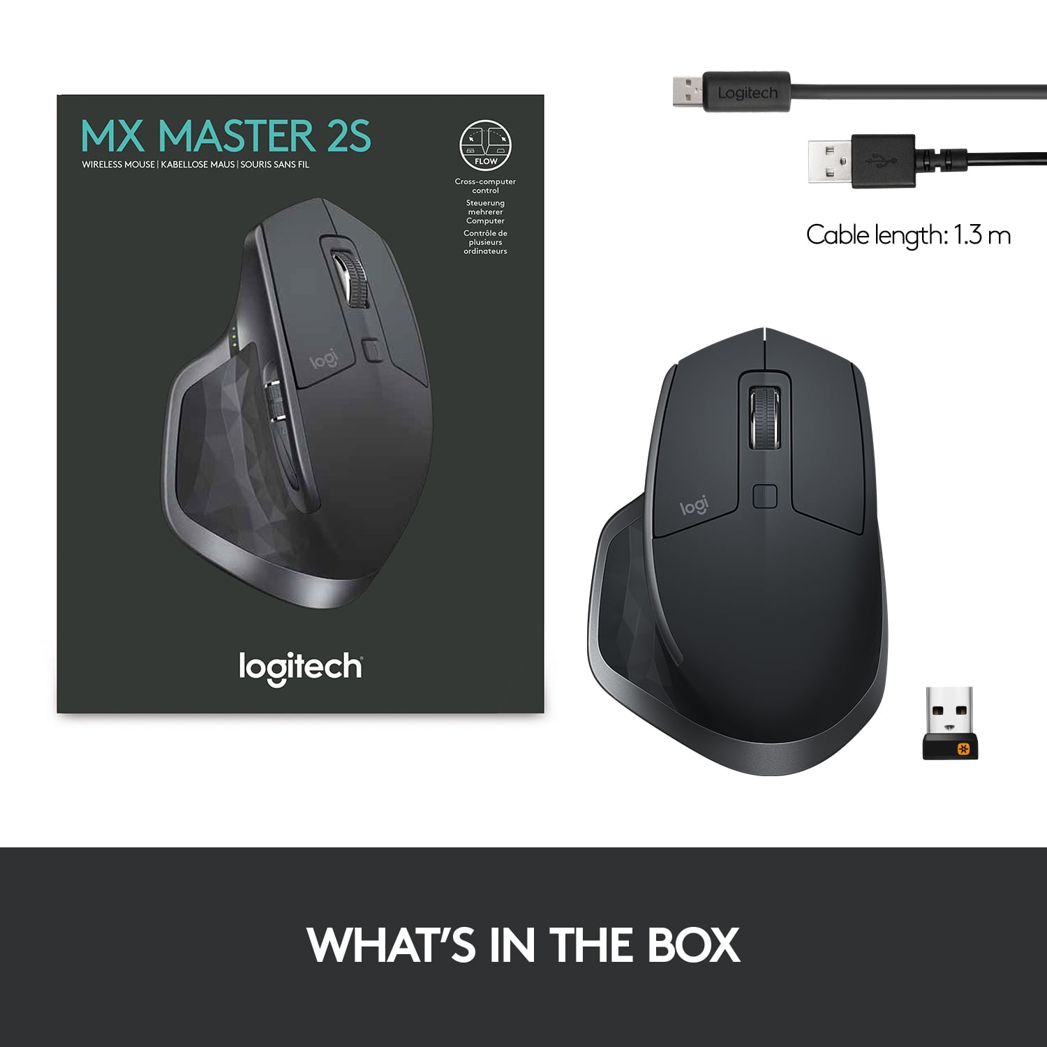 Trådløs mus Logitech MX Master 2S BT Graphite - Køb billigt på