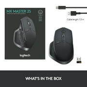 Logitech MX Master 2S Bluetooth Edition Wireless Mouse, Multi-Surface, Graphite