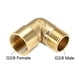 thumbnail image 3 of Conector de manguera de latón codo de 90 grados G3/8 macho x G3/8 hembra 2 piezas, 3 of 3