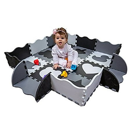 Wee Giggles Non-Toxic, Extra Thick Foam Baby Play Mat for Tummy Time and Crawling