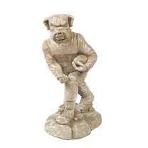 Solid Rock Stoneworks Running Bulldog Concrete Statue, 20" Tall, Desert Sand Color
