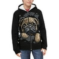 thumbnail image 3 of chaqlin Pug Hoodies for Girls Boys Size 6-7 Trendy Y2K Zip up Hoodie Sweatshirts Kids Long Sleeve Jackets Casual Full Zip Hooded Coat with Kangaroo Pocket, 3 of 6