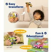 Robocar POLI Toys, BUCKY Transforming Robot Toys, 4 Action Figure Vehicles for Ages 3 and up
