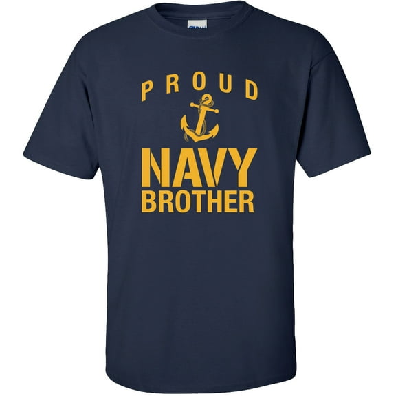 Proud Navy Brother Short Sleeve T-Shirt in Navy