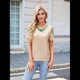 thumbnail image 4 of Camisas Brillantes para Mujer, Blusas de Fiesta con Hombros Descubiertos y Cuello en V, Atuendos para Discotecas de Noche Champán M, 4 of 10
