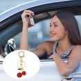 thumbnail image 6 of Uxcell Cherry Charm, Enameled Keychain Cute Cherry Pendant Keyring Purse Bag Accessories Car Ring Pendant Red, 6 of 7