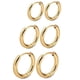 thumbnail image 1 of Fiudx Juego de Aretes de Acero Inoxidable, Trío de Aros Chapados En Oro, Joyería para Nariz, Labio y Oreja, Diseño En Capas, Acero de Titanio, 3 Tamaños, Múltiples Opciones de Estilo, Accesorio de Mo, 1 of 2