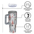 thumbnail image 4 of Gray Christmas Gnome Village Pattern Tumbler with Handle and Lid,40oz Double Wall Vacuum Insulated Tumbler,Cups Gift for Women and Men, 4 of 7