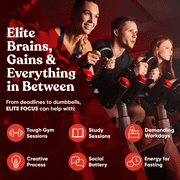 Eu Natural Elite Caffeine with L-Theanine - Jitter-Free Focused Energy Pills - Nootropic Stack for Smart Cognitive Performance - 120 Soft Capsules