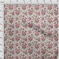 thumbnail image 4 of oneOone Velvet White Fabric Florals Craft Projects Decor Fabric Printed By The Yard 58 Inch Wide, 4 of 4