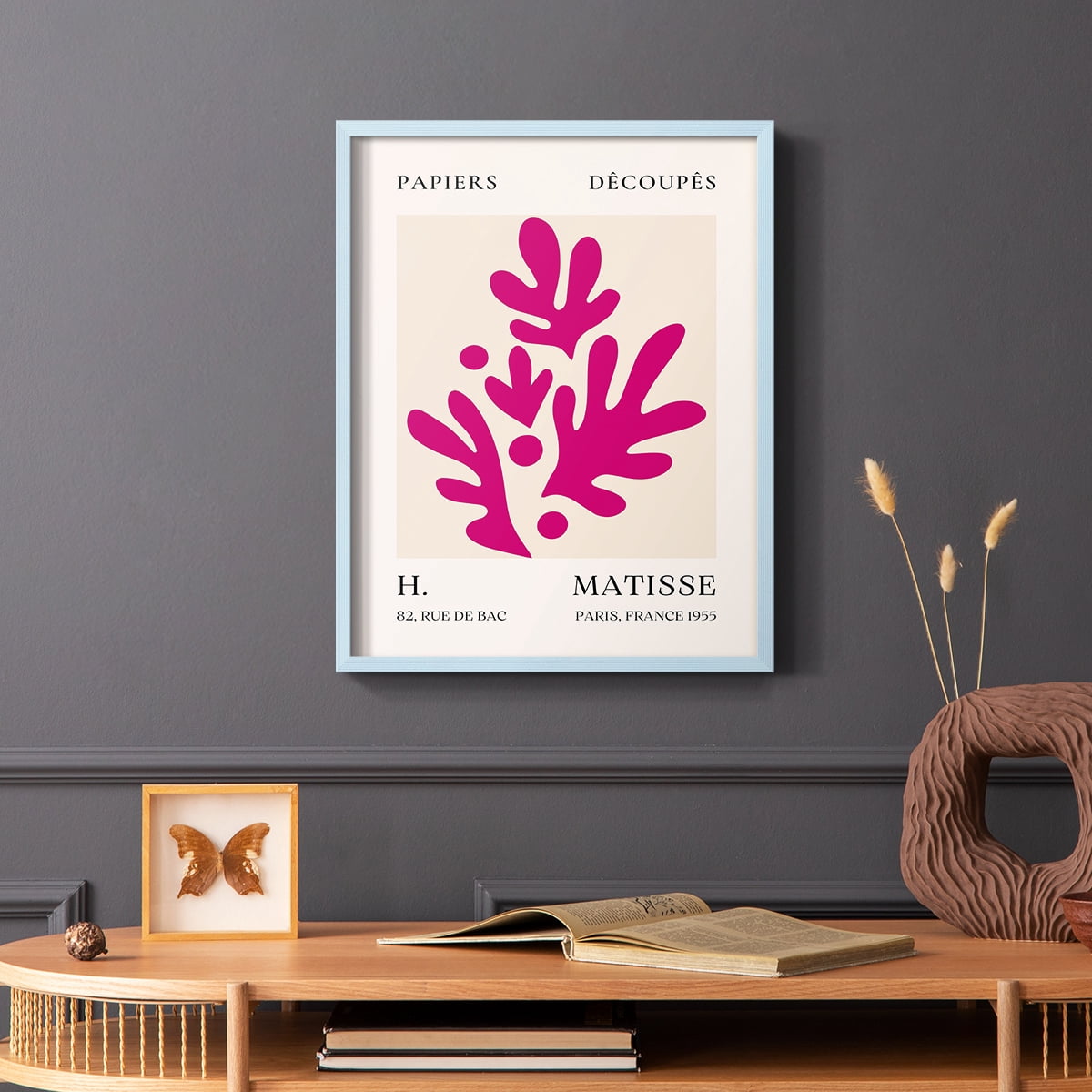 Matisse CLXIII Framed Print in Blue Solid Wood 11 x 14 Framed Print